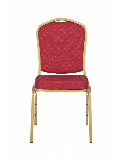 Brighton rode stapelbare stoel - gouden frame