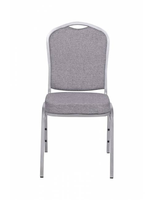 Brighton stackable chair in light grey - grey frame
