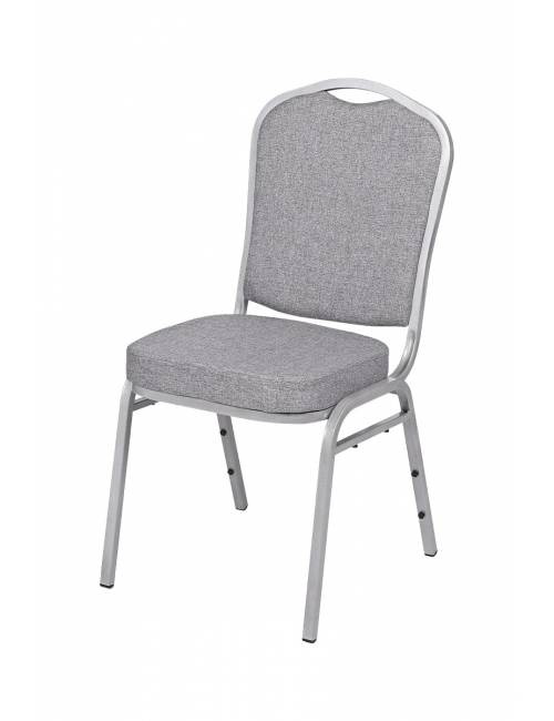 Brighton stackable chair in light grey - grey frame