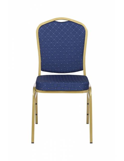 Brighton blue stackable chair - gold frame