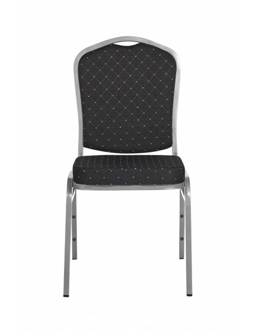 Chaise empilable Brighton noir - structure grise