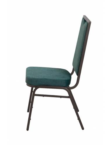 Chaise empilable Cambridge - velours vert