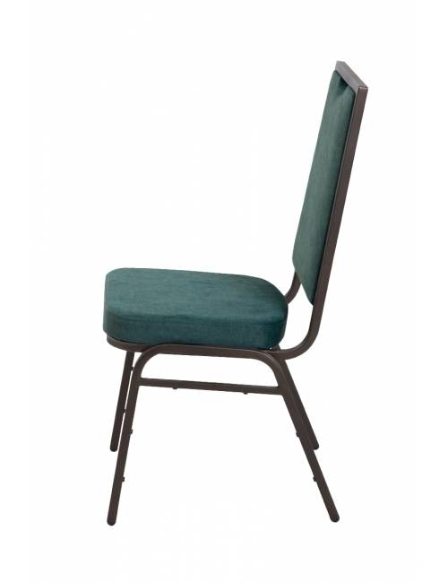 Chaise empilable Cambridge - velours vert