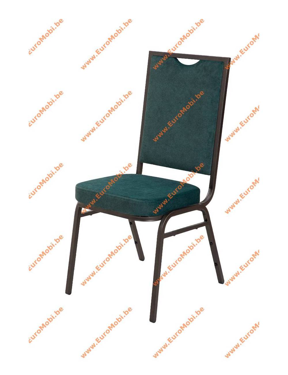 Chaise empilable Cambridge - velours vert