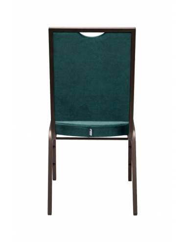 Chaise empilable Cambridge - velours vert