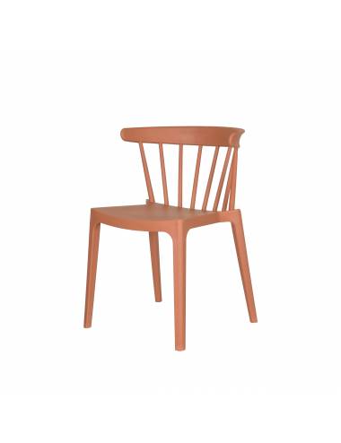 vente chaise empilable - coloris terracotta