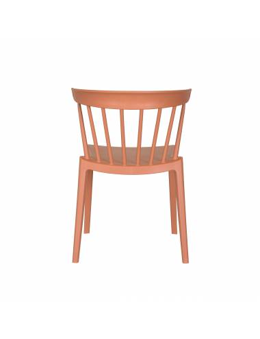 vente chaise empilable - coloris terracotta