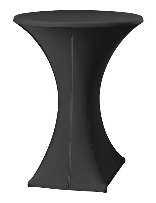 Nappe Noire stretch Cairo - tirette - Ø80-85cm